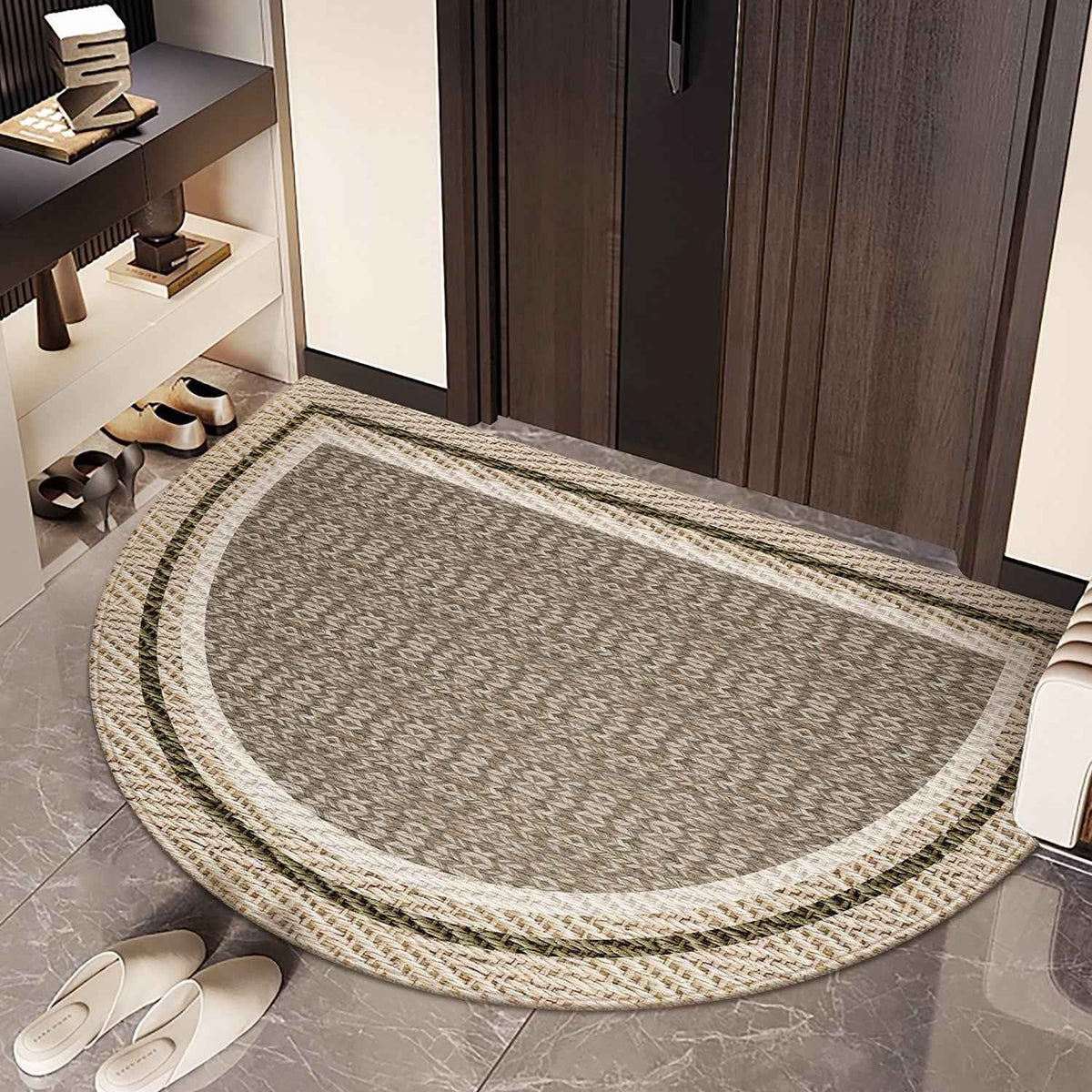 Semi-Circular Loop Pile Door Mat — Dirt-Resistant & Wear-Resistant Entrance Mat