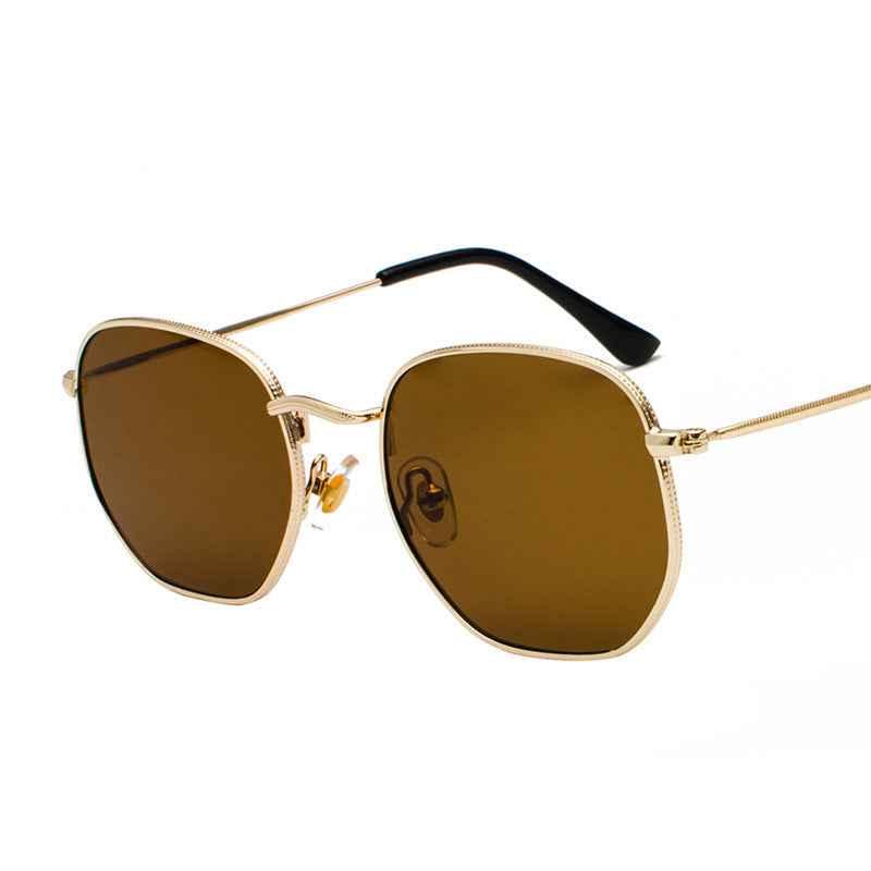 Asymmetrical Metal Sunglasses — Harajuku Literary Style Shades for Men & Women