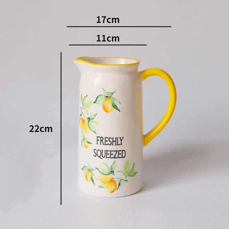 Hand-Painted Ceramic Bud Vase — Decorative Decal Vase for Hydroponics & Home Decor
