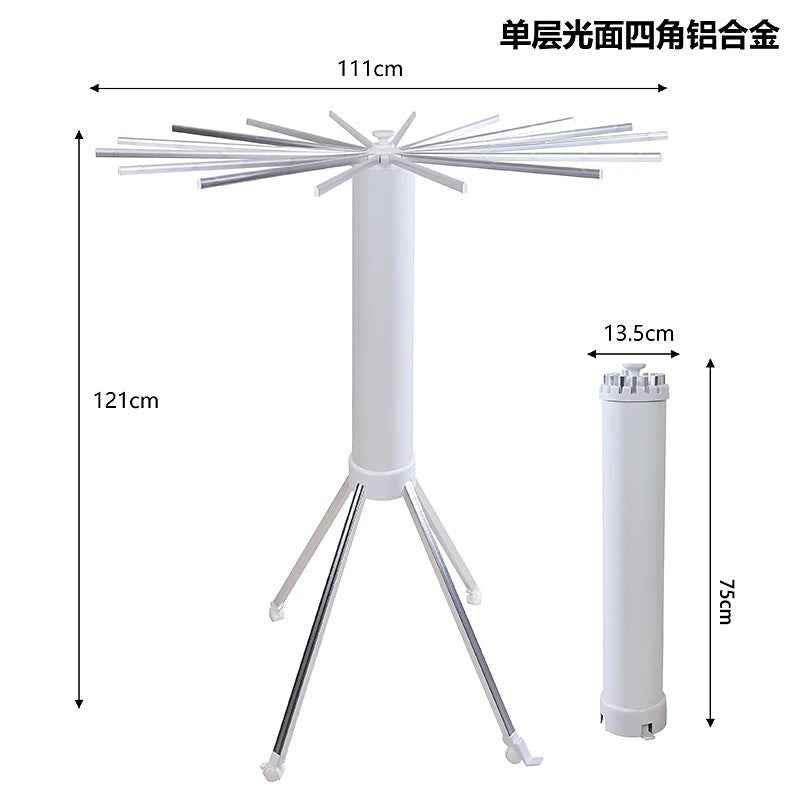 Foldable Octopus Clothes Drying Rack — Telescopic Floor-Standing Rack for Balcony & Outdoor Use
