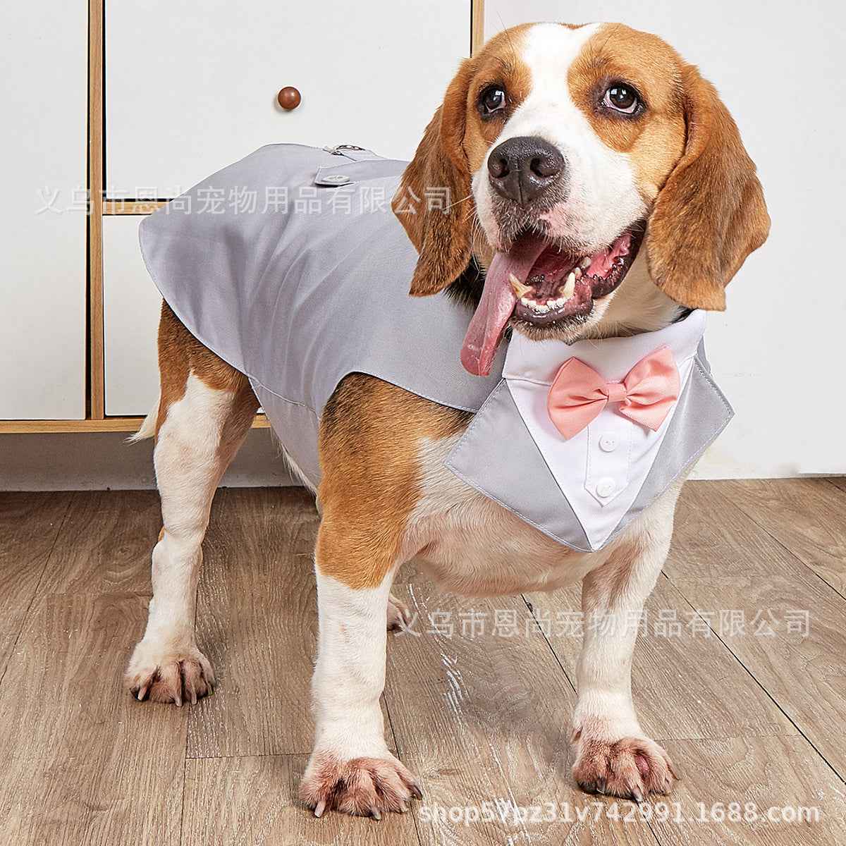 Dog Wedding Suit — Formal Polyester Tuxedo Coat for Pets