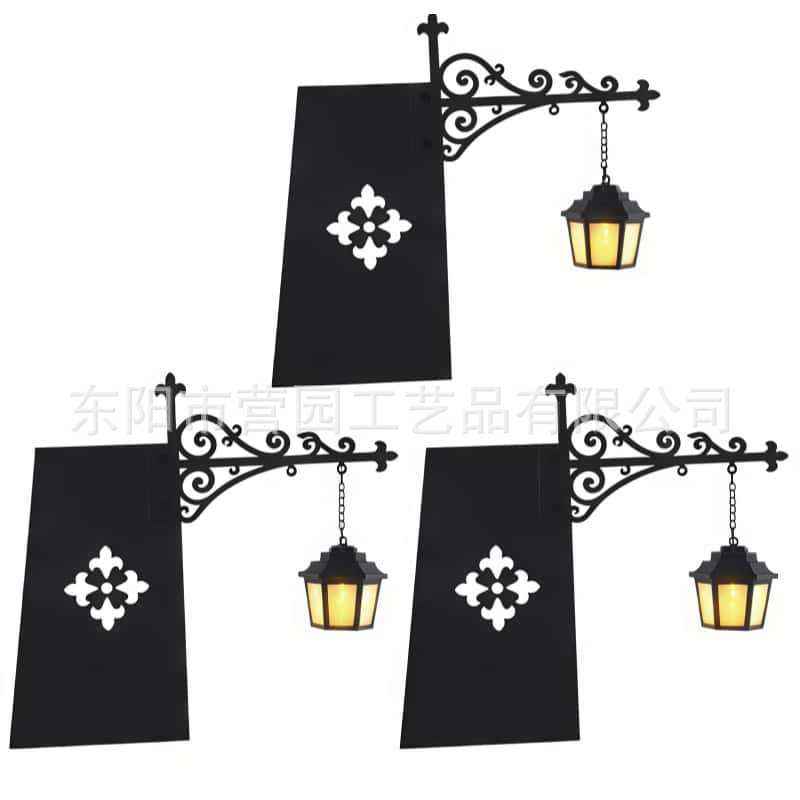 Iron Lantern Bookshelf Light — Vintage Library-Style Wall & Shelf Lamp for Home Decor