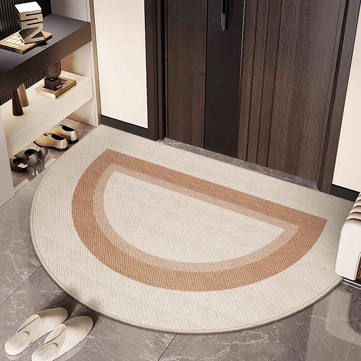 Semi-Circular Loop Pile Door Mat — Dirt-Resistant & Wear-Resistant Entrance Mat