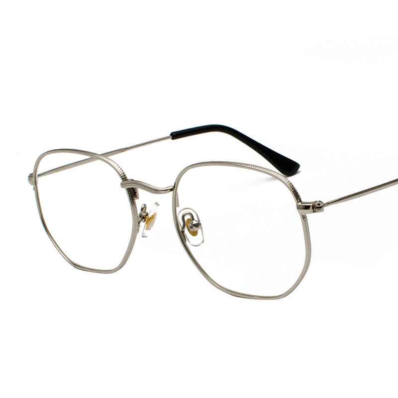 Asymmetrical Metal Sunglasses — Harajuku Literary Style Shades for Men & Women