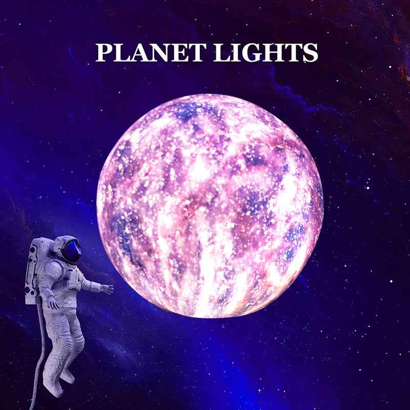 16-Color Touch Moon Lamp — 3D Starry Sky Night Light with USB-C Charging for Bedroom