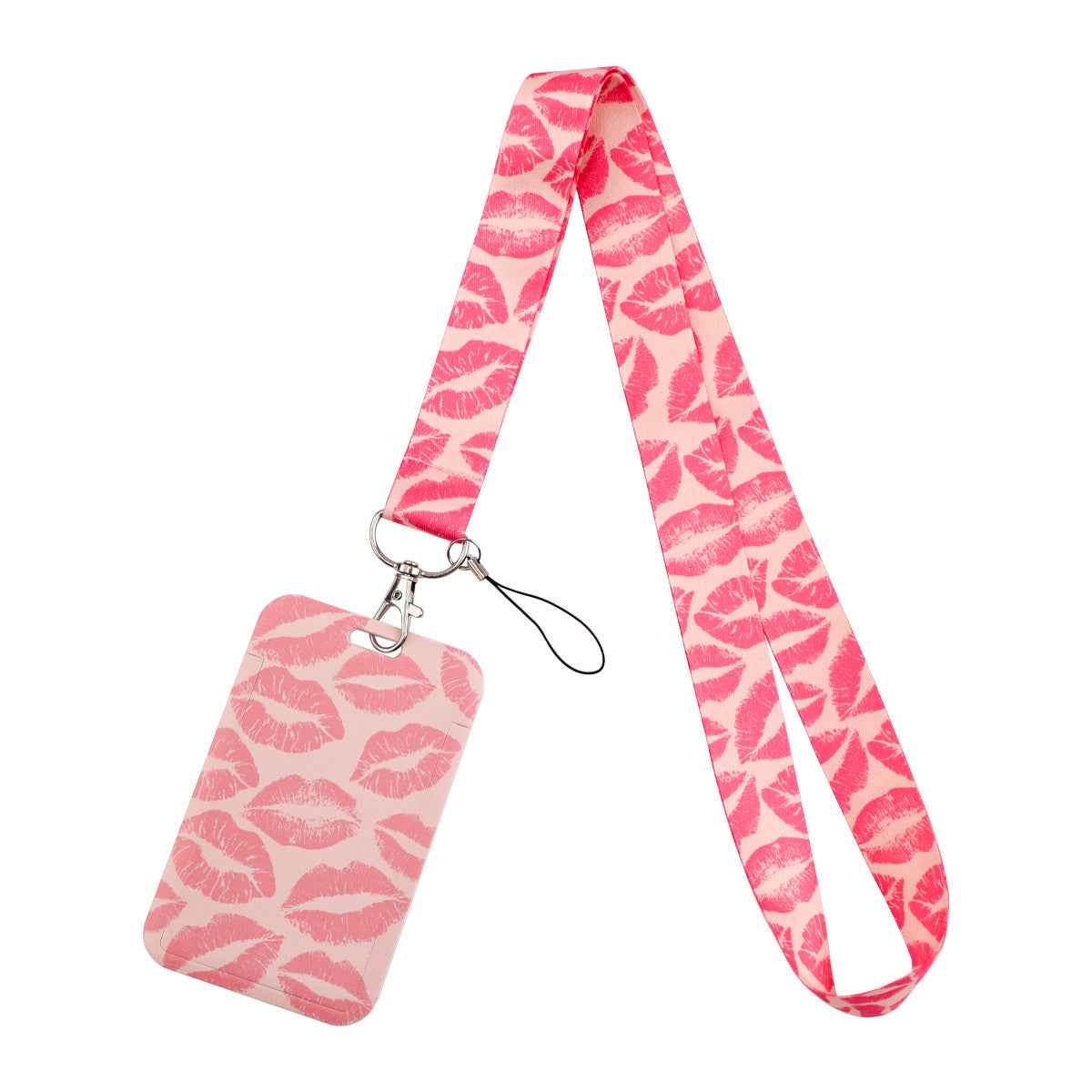 Polyester Card Holder Keychain — Slim Lanyard Wallet for Cards & Keys