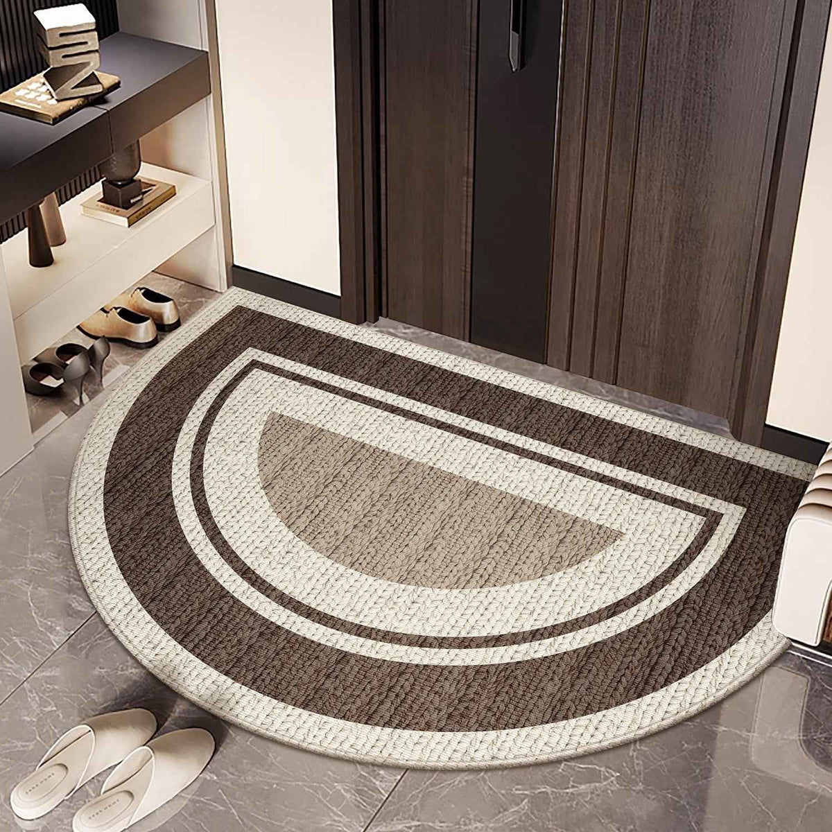 Semi-Circular Loop Pile Door Mat — Dirt-Resistant & Wear-Resistant Entrance Mat