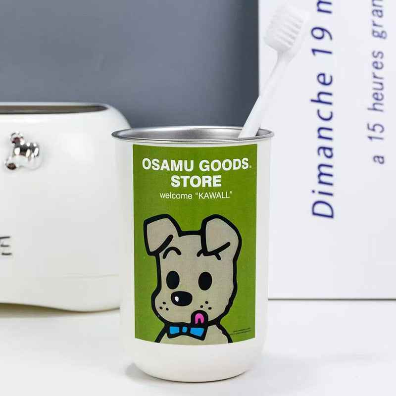 304 Stainless Steel Toothbrush & Mouthwash Cup — Cute Bathroom Cup for Home, Couples & Dorms