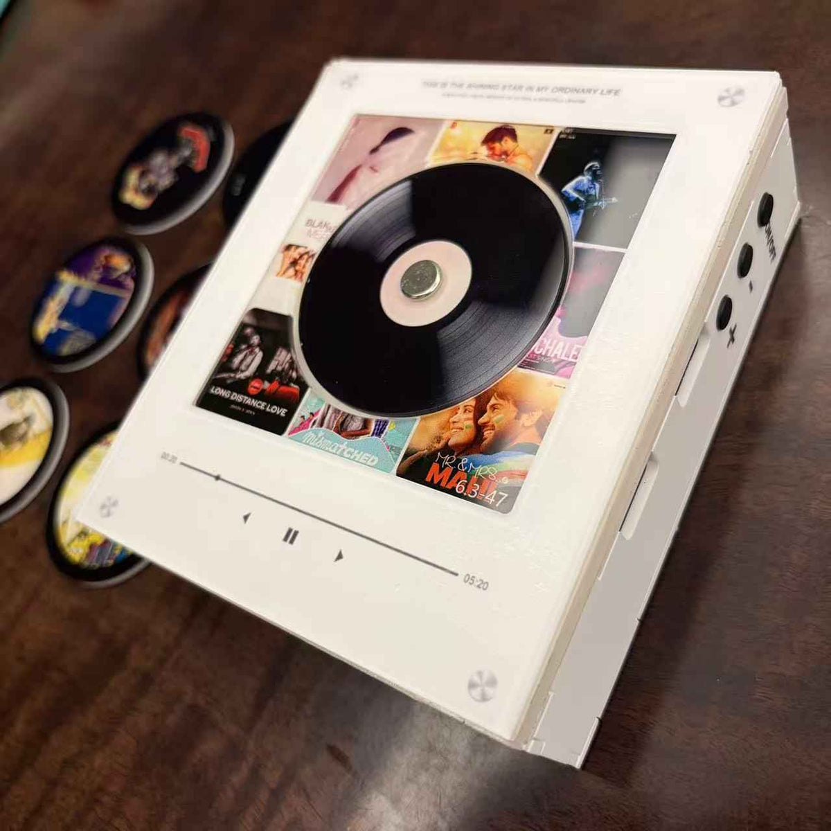 NFC Glowing Music Box Fridge Magnet — Custom Song & Photo Rotating Musical Magnet