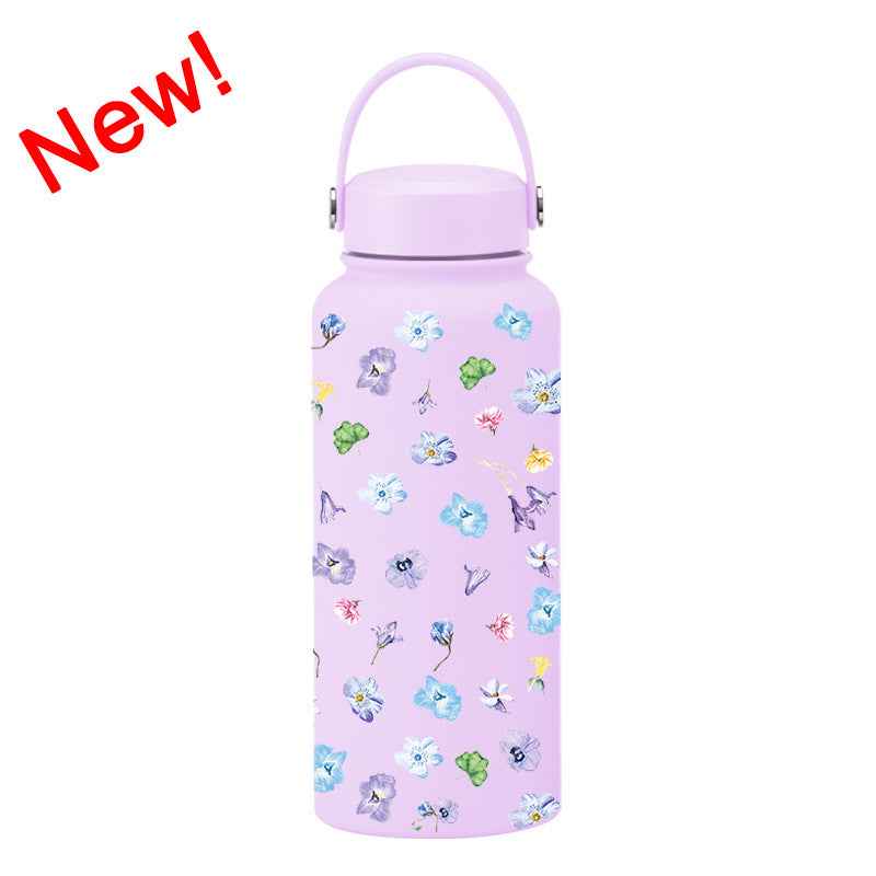 1L Wide-Mouth Insulated Water Bottle — Vacuum Sports Bottle for Women | 100+ Colors