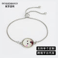 Personalized DIY Photo Stainless Steel Bracelet, custom photo charm bracelet for women featuring engraved pet photo charm.