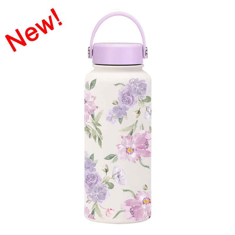 1L Wide-Mouth Insulated Water Bottle — Vacuum Sports Bottle for Women | 100+ Colors