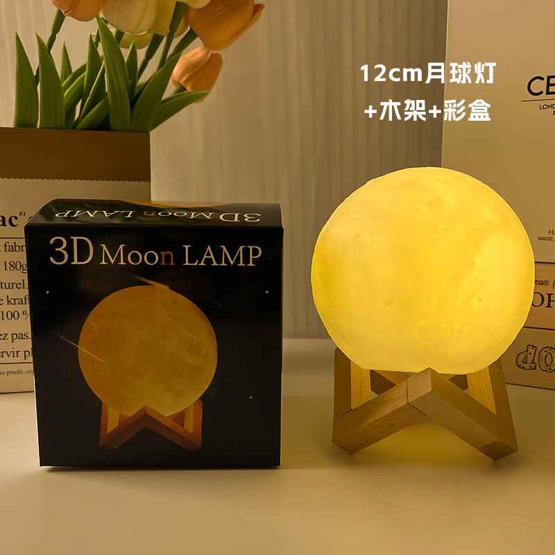 DIY Hand-Painted Moon Lamp Kit — Paint Your Own Planet Night Light for Bedroom Decor