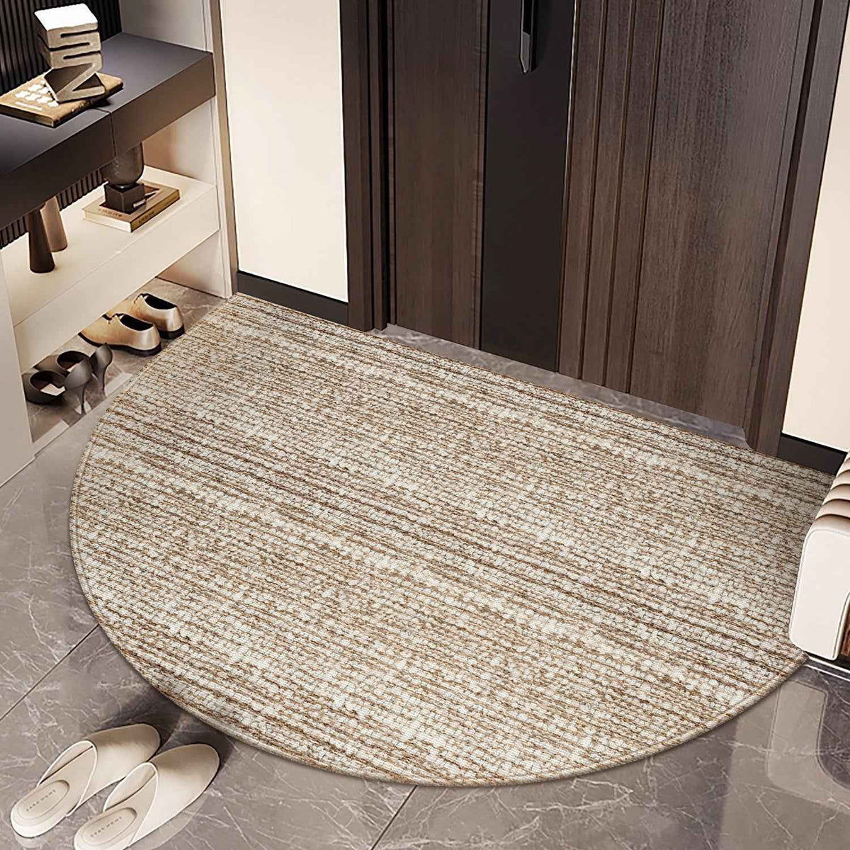 Semi-Circular Loop Pile Door Mat — Dirt-Resistant & Wear-Resistant Entrance Mat