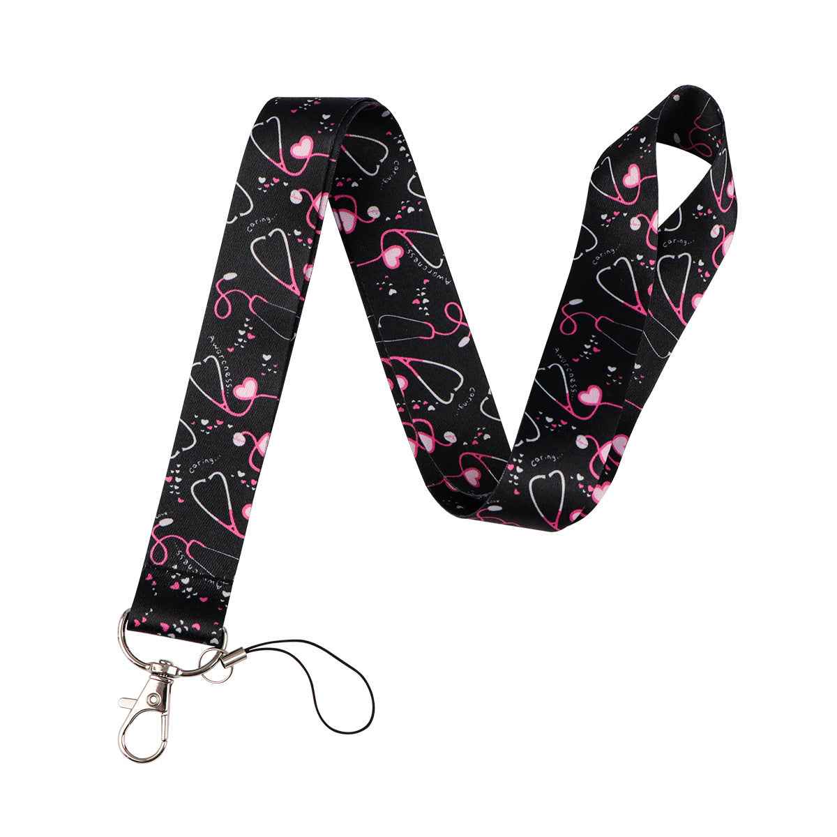Polyester Card Holder Keychain — Slim Lanyard Wallet for Cards & Keys