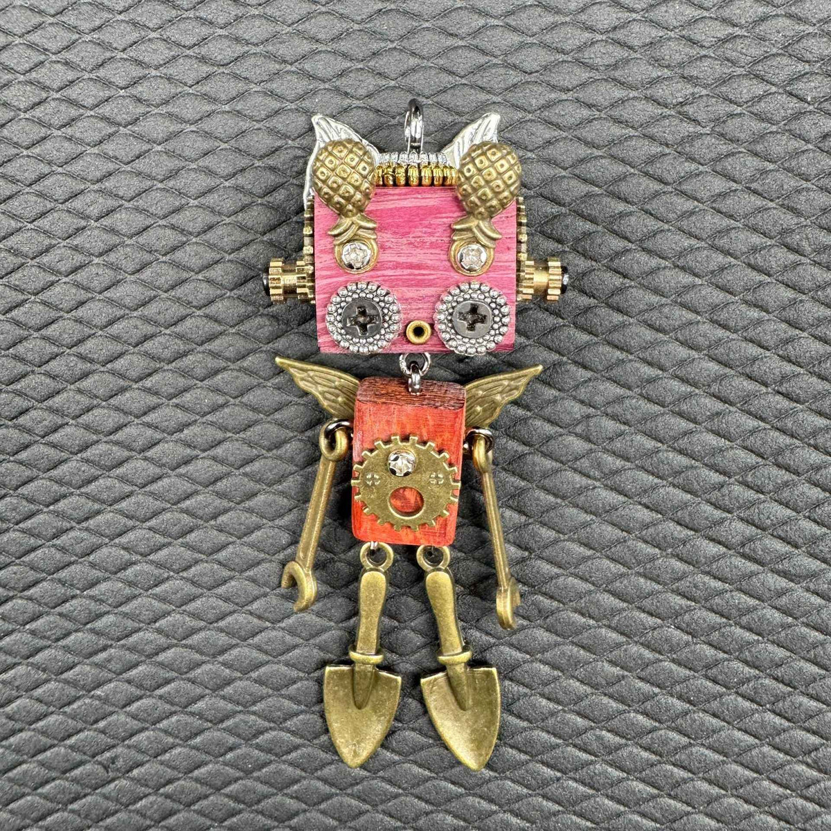 Punk Robot Alloy Pendant — Unisex Necklace & Keychain Charm