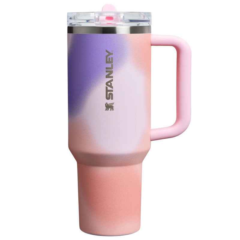 Large Capacity Foldable Straw Tumbler — Stainless Steel Cup with Removable Lid | 21 Colors
