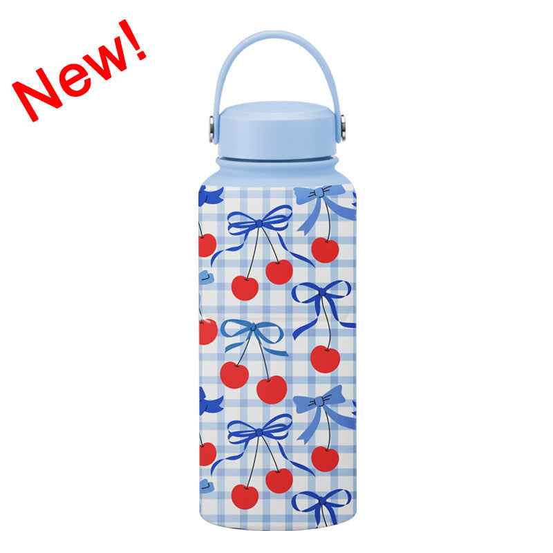 1L Wide-Mouth Insulated Water Bottle — Vacuum Sports Bottle for Women | 100+ Colors
