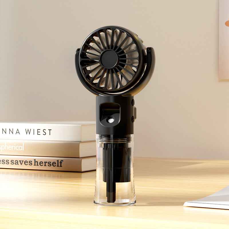 Handheld Mist Spray Fan — USB Rechargeable Portable Mini Fan for Outdoor & On-the-Go Cooling