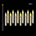 Remote Control Floating Candle Wand — LED Flameless Candle Lights for Halloween & Party Decor