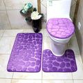 Coral Velvet Pebble Bath Mat — Water-Absorbent Non-Slip Bathroom Floor Mat