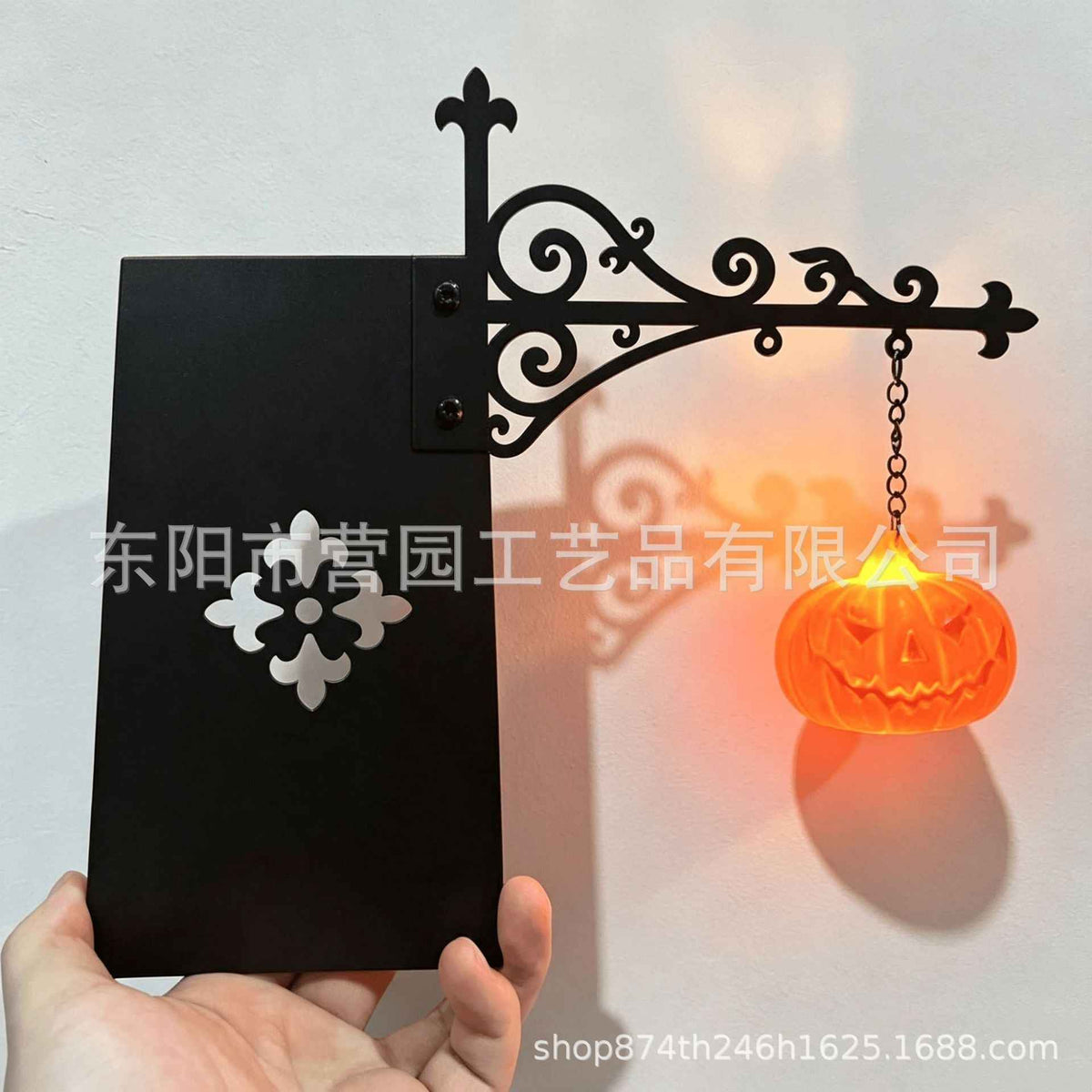Iron Lantern Bookshelf Light — Vintage Library-Style Wall & Shelf Lamp for Home Decor