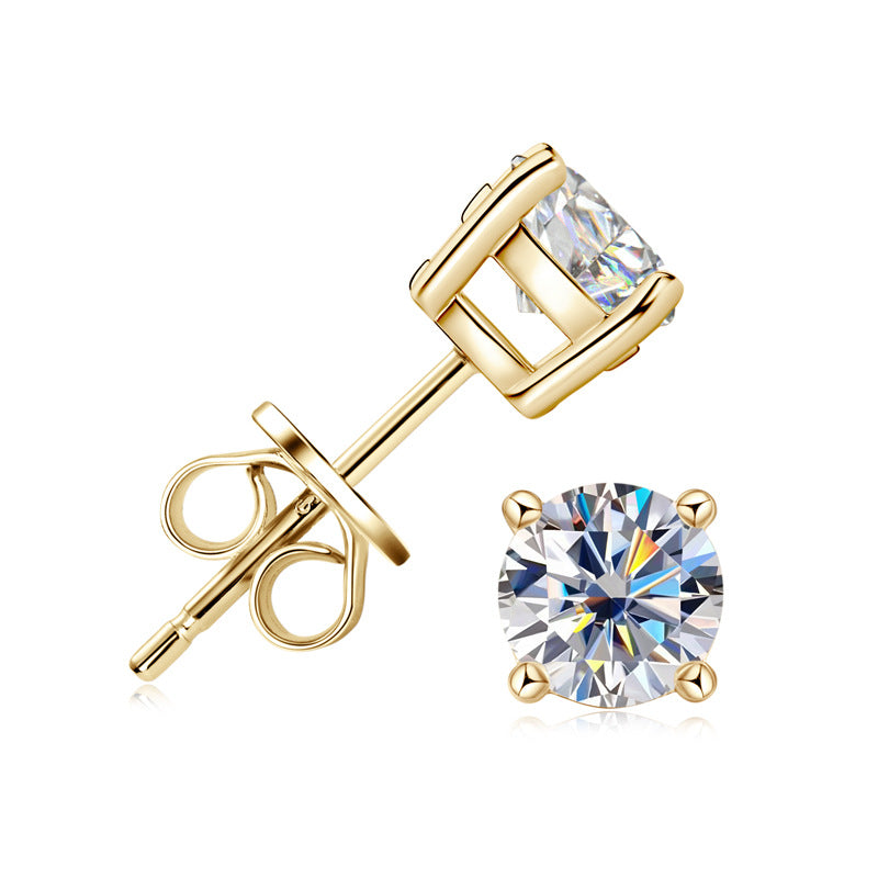 925 Sterling Silver Moissanite-Style Convertible