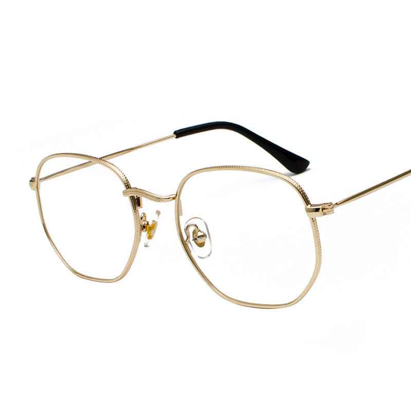 Asymmetrical Metal Sunglasses — Harajuku Literary Style Shades for Men & Women