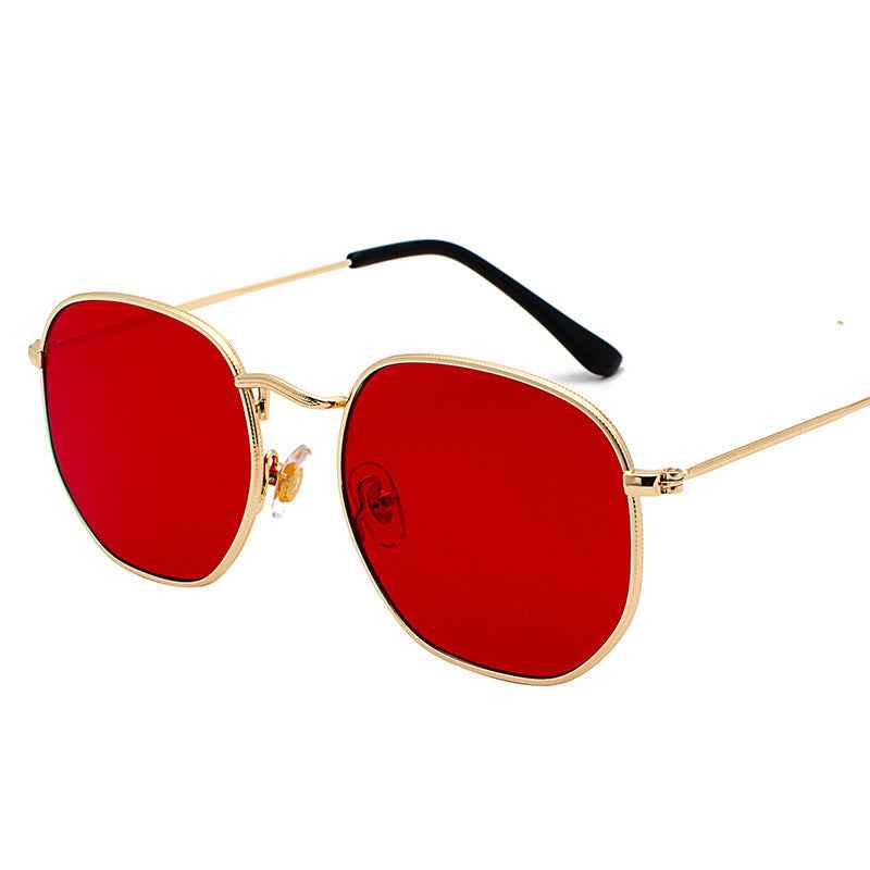 Asymmetrical Metal Sunglasses — Harajuku Literary Style Shades for Men & Women