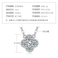 925 Sterling Silver Four-Leaf Clover Moissanite-Style Crystal Pendant Necklace — Lucky Charm Collarbone Chain for Women