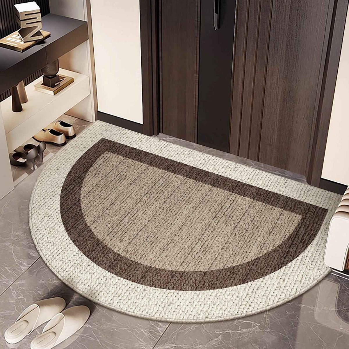 Semi-Circular Loop Pile Door Mat — Dirt-Resistant & Wear-Resistant Entrance Mat