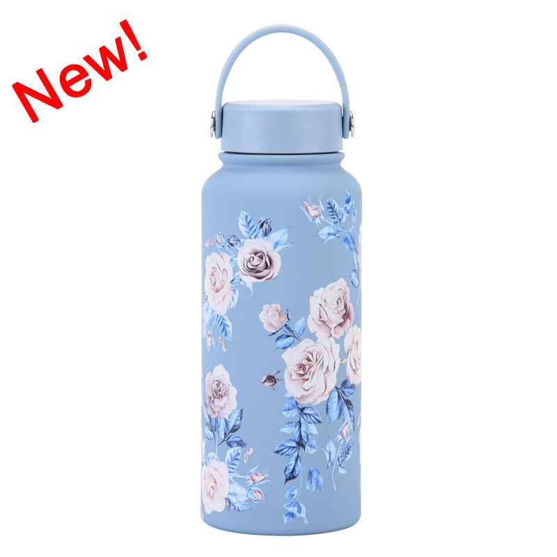 1L Wide-Mouth Insulated Water Bottle — Vacuum Sports Bottle for Women | 100+ Colors
