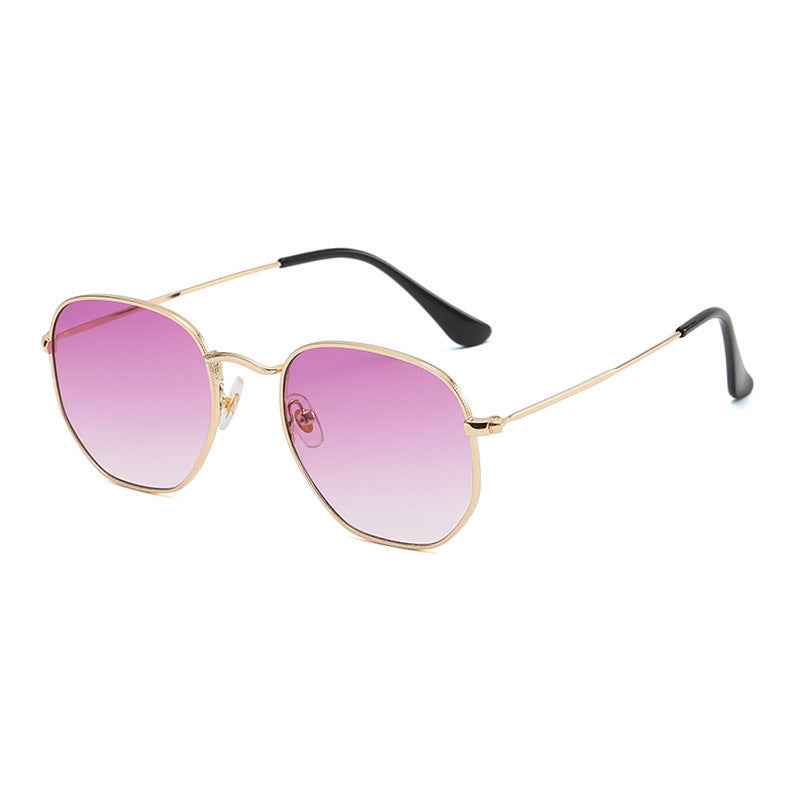 Asymmetrical Metal Sunglasses — Harajuku Literary Style Shades for Men & Women