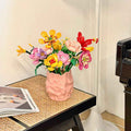 Building Block Ceramic Flower Vase — Modern Decorative Vase for Home Decor & Gifting