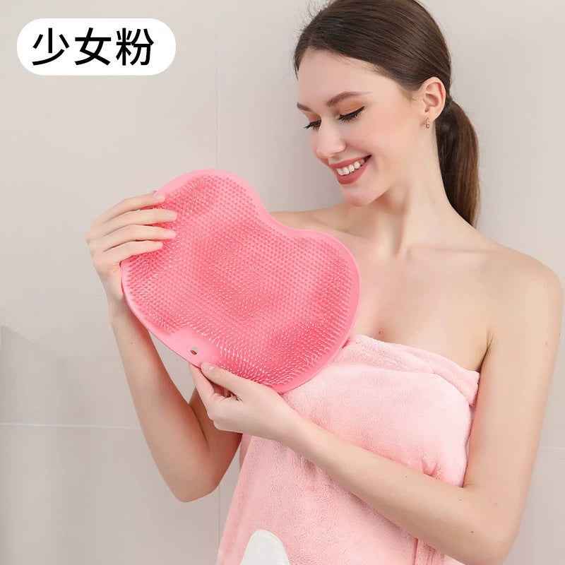 Foot Scrubber & Massage Mat — Non-Slip Suction Cup Foot Washing Mat for Shower & Bathroom