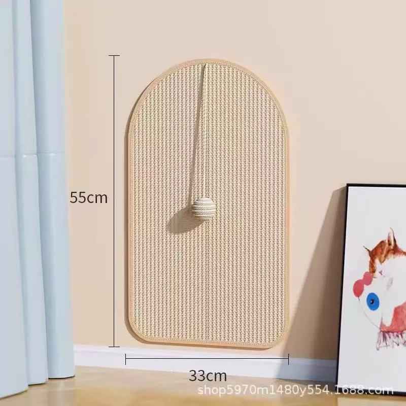 Sisal Cat Scratching Board with Hanging Ball — Interactive Scratcher & Play Toy