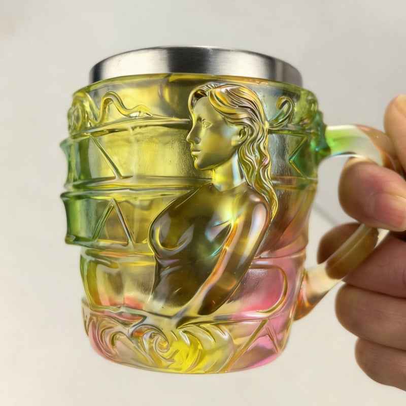 Book-Shaped Glass Mug — Creative Colored Coffee & Tea Cup