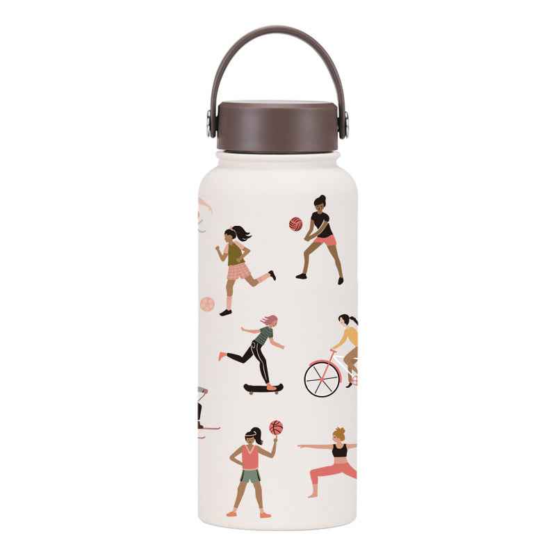 1L Wide-Mouth Insulated Water Bottle — Vacuum Sports Bottle for Women | 100+ Colors
