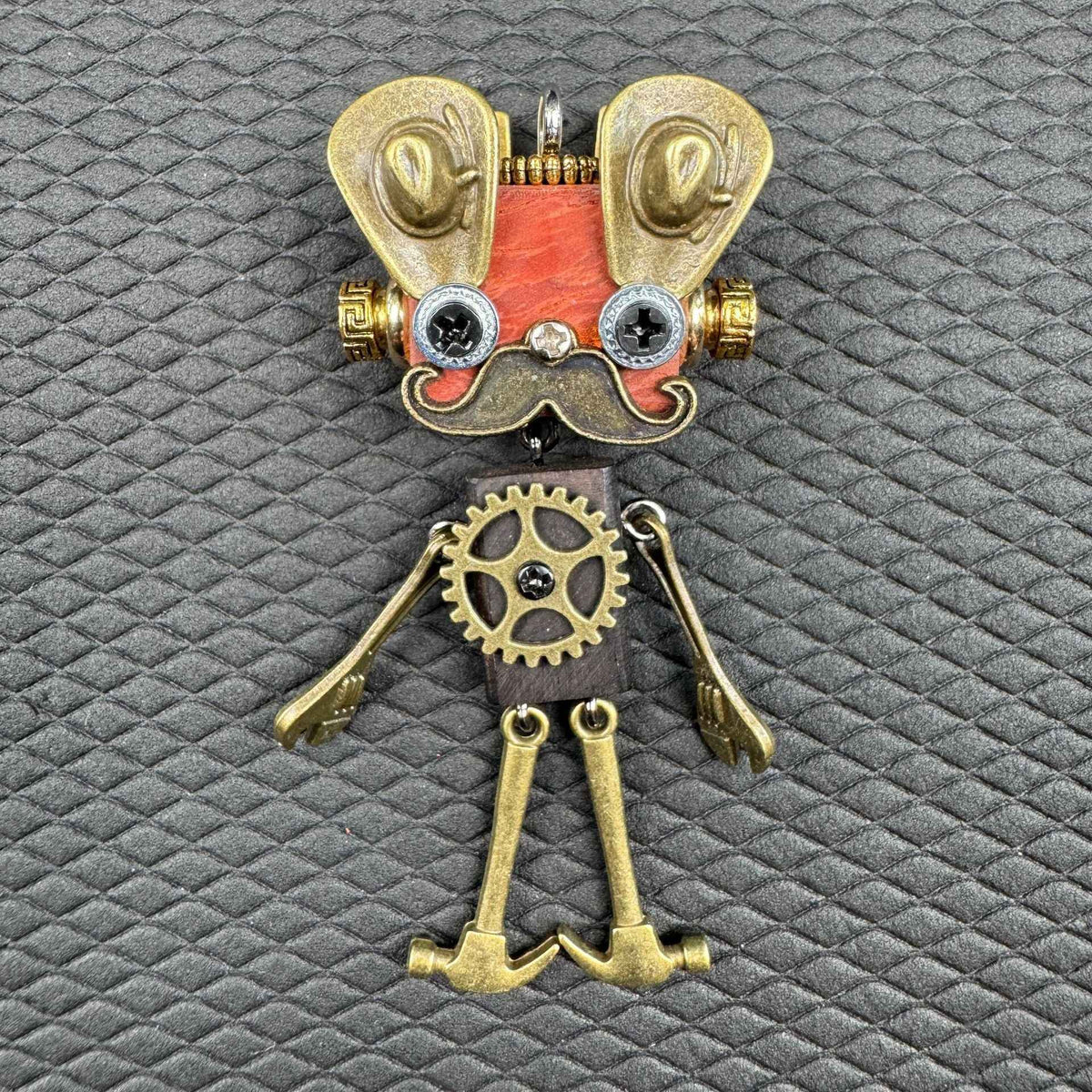 Punk Robot Alloy Pendant — Unisex Necklace & Keychain Charm