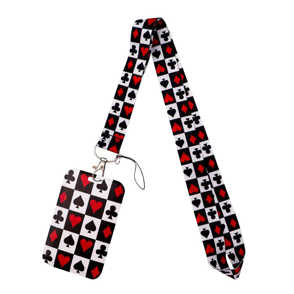 Polyester Card Holder Keychain — Slim Lanyard Wallet for Cards & Keys