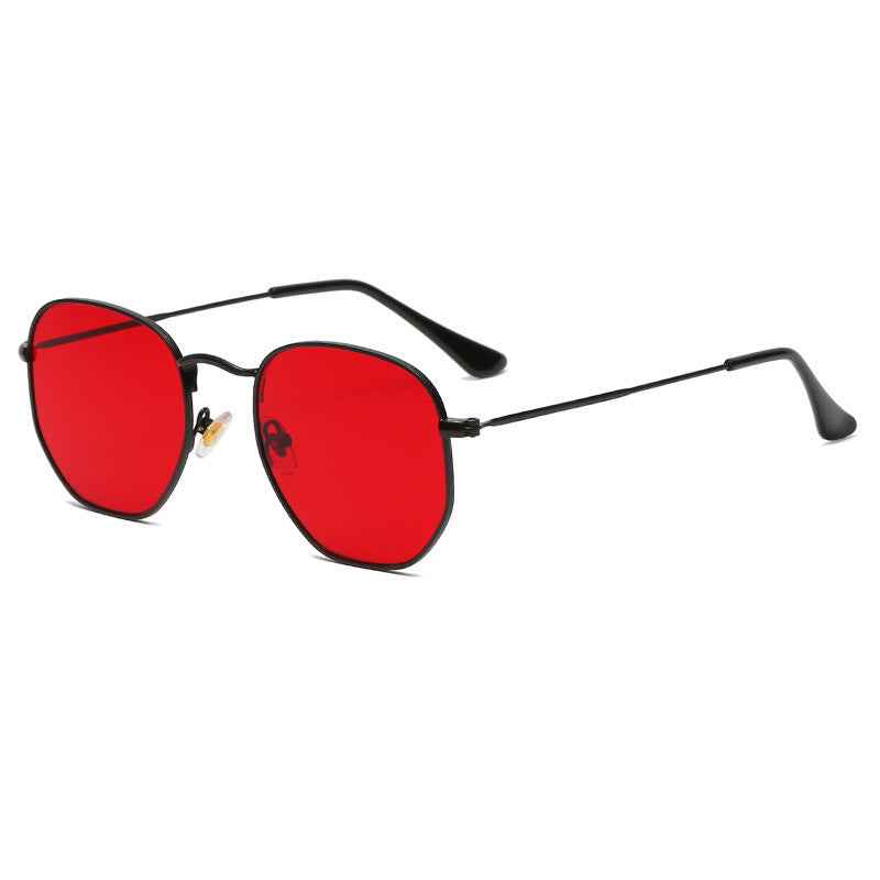 Asymmetrical Metal Sunglasses — Harajuku Literary Style Shades for Men & Women