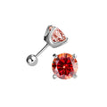 925 Sterling Silver Earrings four-claw setting