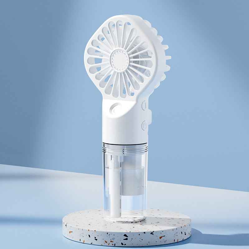 Handheld Mist Spray Fan — USB Rechargeable Portable Mini Fan for Outdoor & On-the-Go Cooling