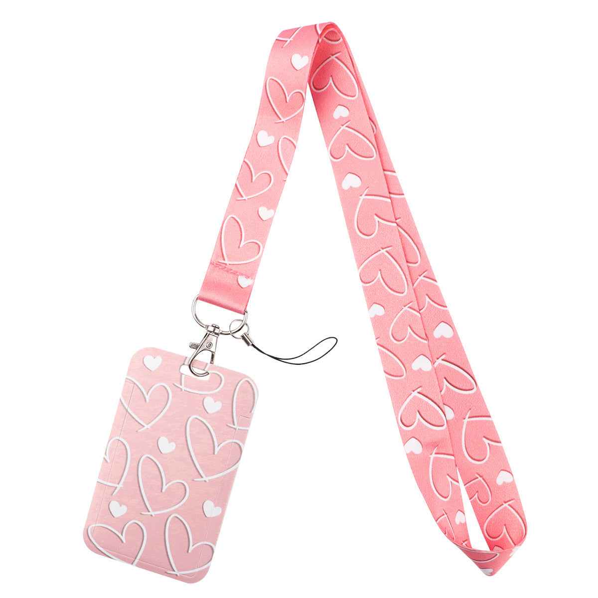 Polyester Card Holder Keychain — Slim Lanyard Wallet for Cards & Keys