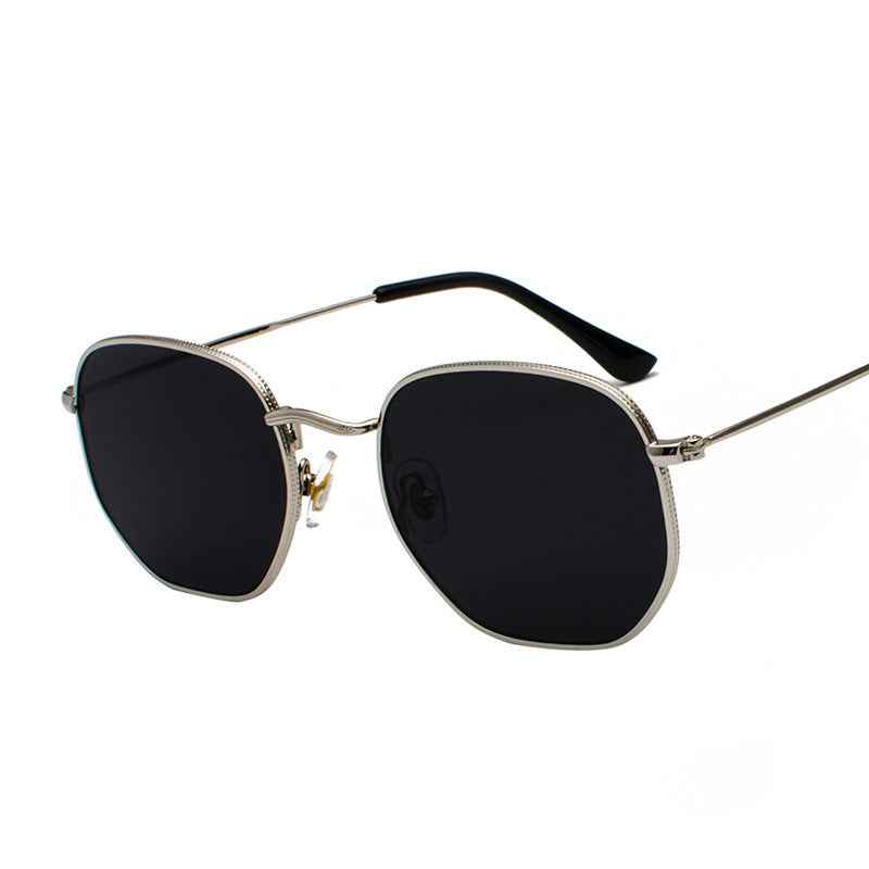 Asymmetrical Metal Sunglasses — Harajuku Literary Style Shades for Men & Women