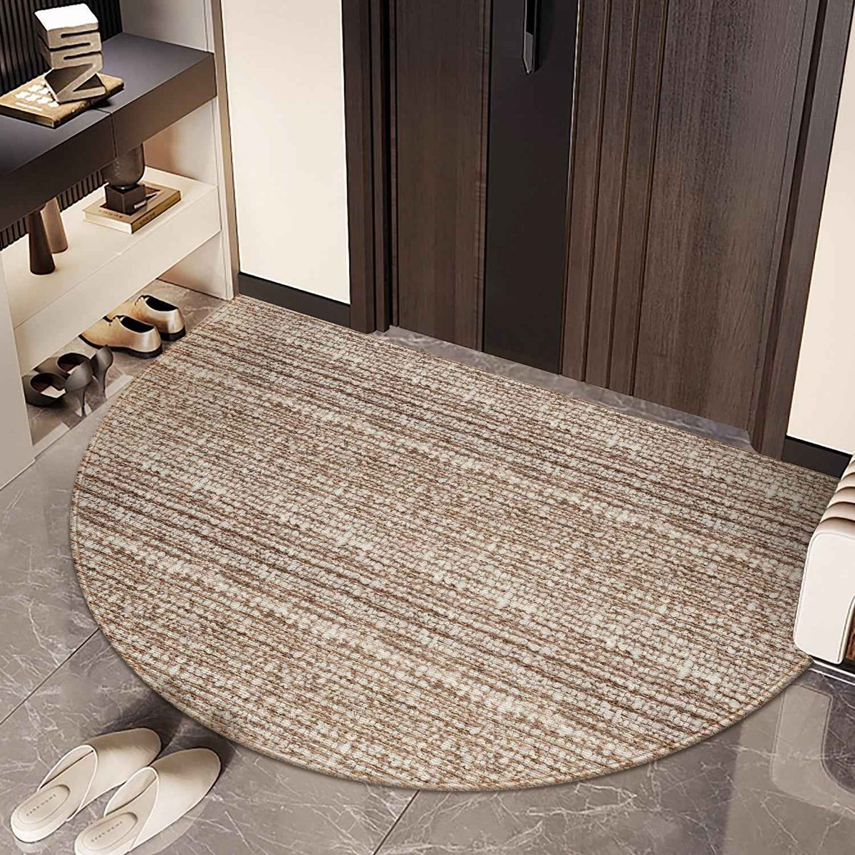 Semi-Circular Loop Pile Door Mat — Dirt-Resistant & Wear-Resistant Entrance Mat