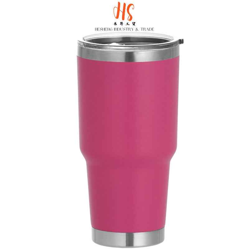 30oz Insulated Straw Tumbler — Double-Wall Vacuum 304 Stainless Steel Car Cup | 18 Colors