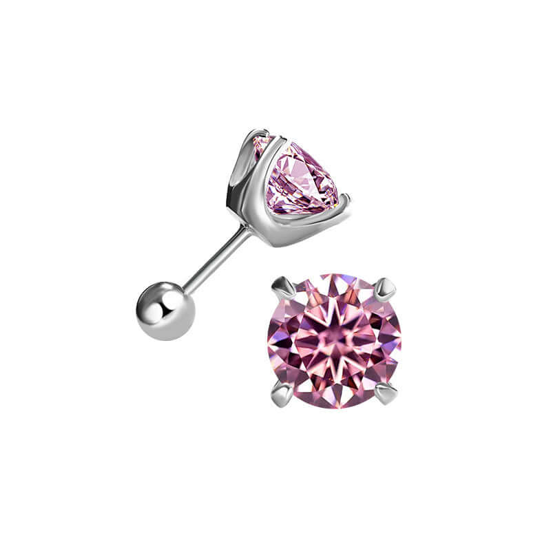 925 Sterling Silver Earrings moissanite-style crystal