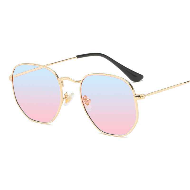 Asymmetrical Metal Sunglasses — Harajuku Literary Style Shades for Men & Women