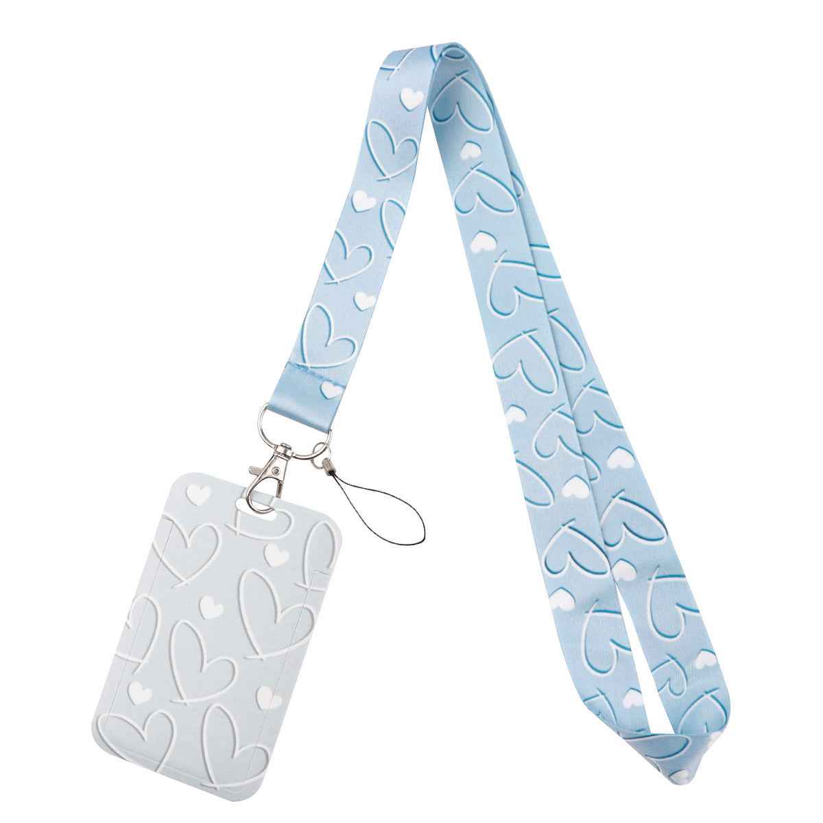 Polyester Card Holder Keychain — Slim Lanyard Wallet for Cards & Keys
